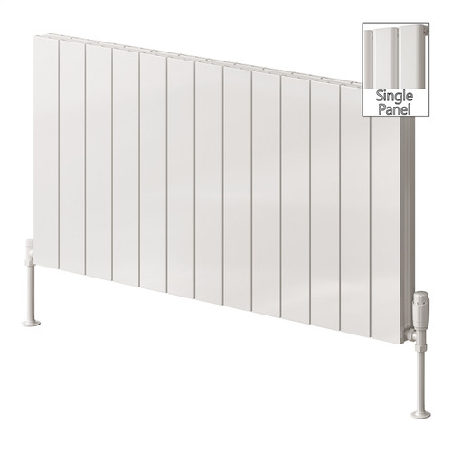 RE-A-CSN0600WS-Z - Reina Casina Aluminium Designer White Single Horizontal Radiator H600mm X W850mm