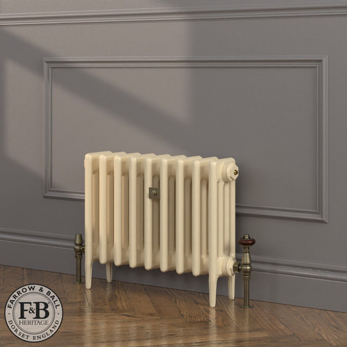 CI-RC460-CRM-FB-LS04 - Richmond Cream 4 Column Victorian Cast Iron Radiator H460mm x W1556mm