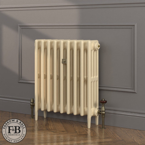 CI-RC660-CRM-FB-LS04 - Richmond Cream 4 Column Victorian Cast Iron Radiator H660mm x W467mm