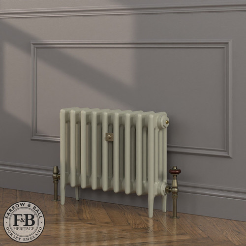 CI-RC460-GRY-FB-LS04 - Richmond Grey 4 Column Victorian Cast Iron Radiator H460mm x W2103mm