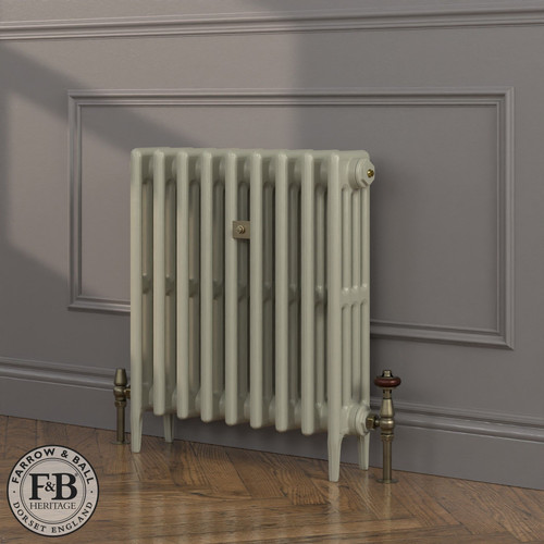 CI-RC660-GRY-FB-LS04 - Richmond Grey 4 Column Victorian Cast Iron Radiator H660mm x W714mm