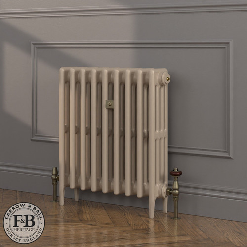 CI-RC660-NEU-FB-LS04 - Richmond Neutral 4 Column Victorian Cast Iron Radiator H660mm x W2073mm