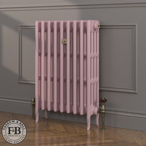 CI-RC813-PUR-FB-LS04 - Richmond Purple 4 Column Victorian Cast Iron Radiator H813mm x W1597mm