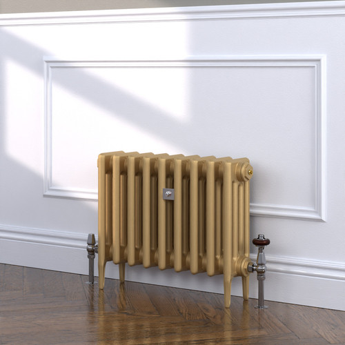 CI-RC460-GLD-TH - Richmond Gold 4 Column Victorian Cast Iron Radiator H460mm x W2347mm