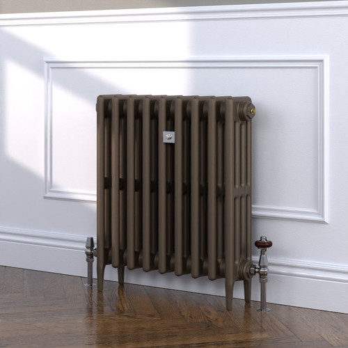 CI-RC660-BRZ-TH - Richmond Bronze 4 Column Victorian Cast Iron Radiator H660mm x W837mm