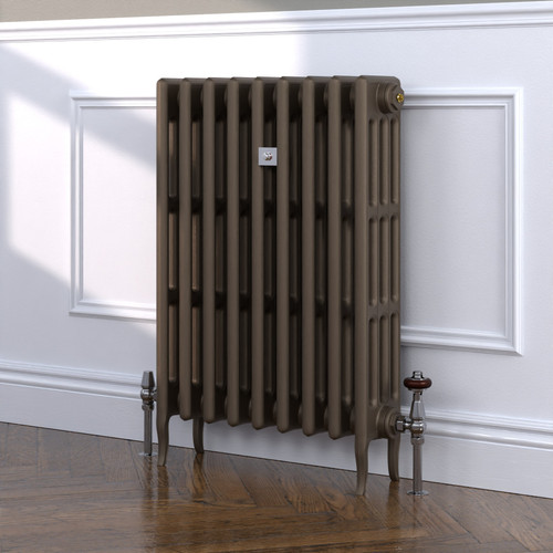 CI-RC813-BRZ-TH - Richmond Bronze 4 Column Victorian Cast Iron Radiator H813mm x W1597mm