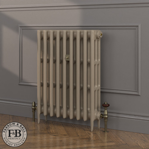 CI-SH745-BRN-FB-LS04 - Shelbourne Brown 3 Column Victorian Cast Iron Radiator H745mm x W955mm