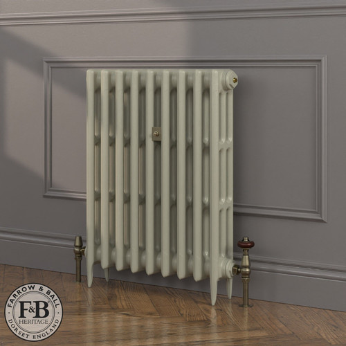 CI-SH745-GRY-FB-LS04 - Shelbourne Grey 3 Column Victorian Cast Iron Radiator H745mm x W464mm