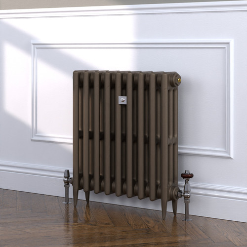 CI-SH645-BRZ-TH - Shelbourne Bronze 3 Column Victorian Cast Iron Radiator H645mm x W1484mm