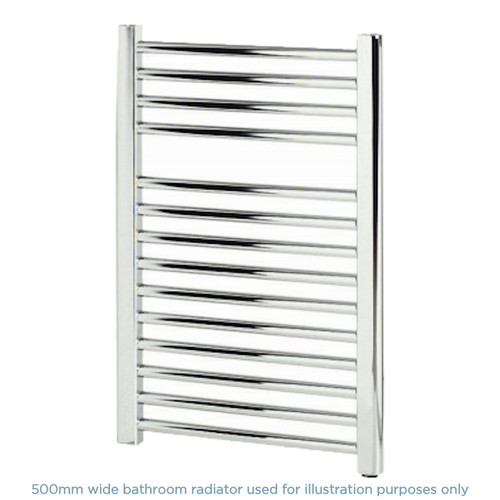 AP-ASC4-5W700 - Apollo Napoli Straight Chrome Towel Radiator H700mm X W450mm