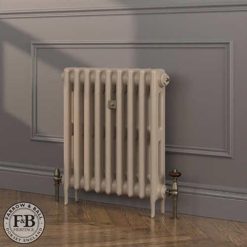 CI-RK660-NEU-FB-LS04 - Rook Neutral 2 Column Victorian Cast Iron Radiator H660mm x W2425mm