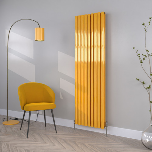 HE-1800-531D-RAL-1023-TRAFFIC-YELLOW-GLOSS-LS00 - Helios Colour Vertical Double Radiator H1800mm X W531mm