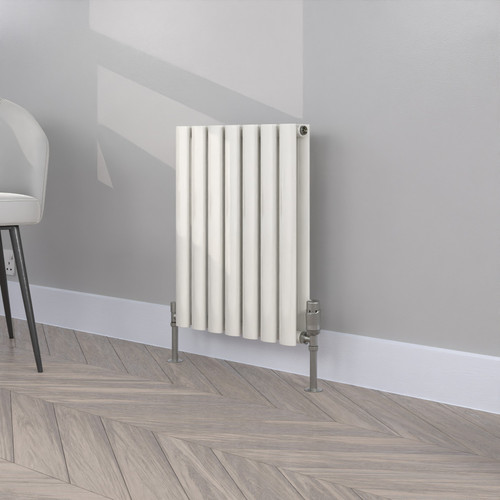 HE-550X413D-W-RAL-9016-TRAFFIC-WHITE-GLOSS - Helios White Horizontal Double Radiator H550mm X W413mm