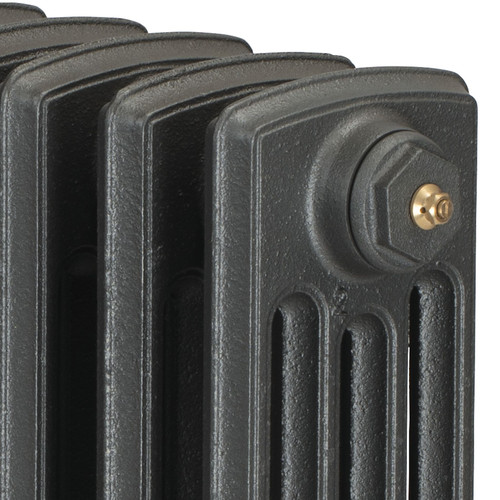 CI-NE660-4-CU00 - Georgian 4 Column Electric Cast Iron Radiator H660mm x W695mm