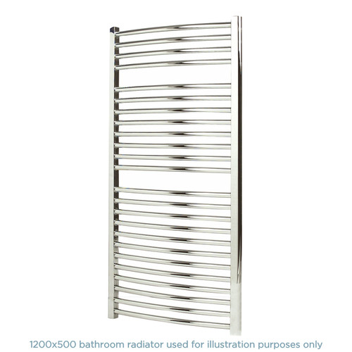 AP-ACC6W1500 - Apollo Napoli Curved Chrome Towel Radiator H1500mm X W600mm