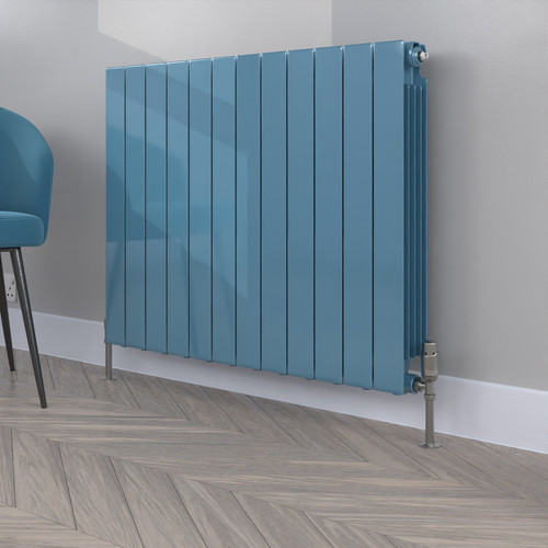 ALT-757-RAL-5024-PASTEL-BLUE-GLOSS-LS00 - Altherma Aluminium Horizontal Radiator - Heat Pump Ready - Custom Colour - H757mm X W1940mm