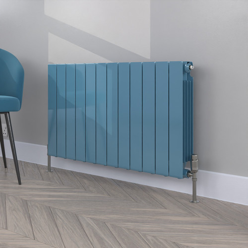 ALT-557-RAL-5024-PASTEL-BLUE-GLOSS-LS00 - Altherma Aluminium Horizontal Radiator - Heat Pump Ready - Custom Colour - H557mm X W1620mm