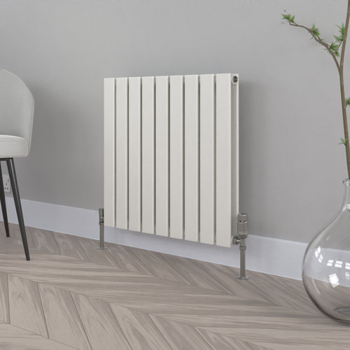 HT-600D-WHITE-RAL-9016 - Hilton White Double Horizontal Designer Radiator H600 x W770