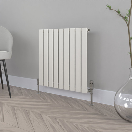 HT-600S-WHITE-RAL-9016 - Hilton White Single Horizontal Designer Radiator H600 x W980