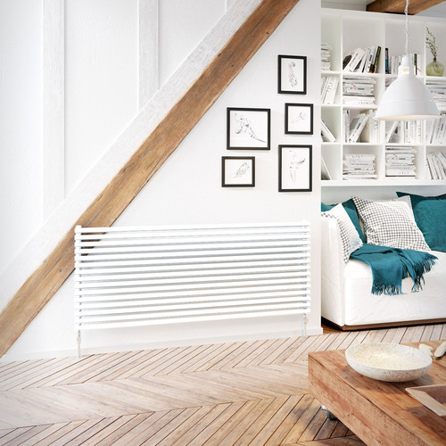 DQ-VUL-H-S-W-LS00 - DQ Vulcano Horizontal Single Radiator H800mm X W721mm White