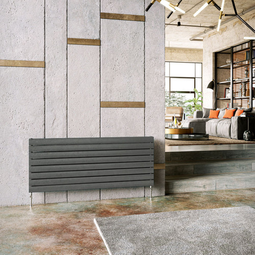 DQ-TOR-H-S-G-LS00 - DQ Tornado Horizontal Single Radiator H681mm X W1771mm Dark Grey
