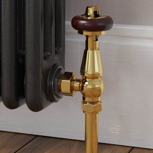 T-MAN-021-AG-B-CU00 - Eastbury Traditional Manual Angled Brass Radiator Valves