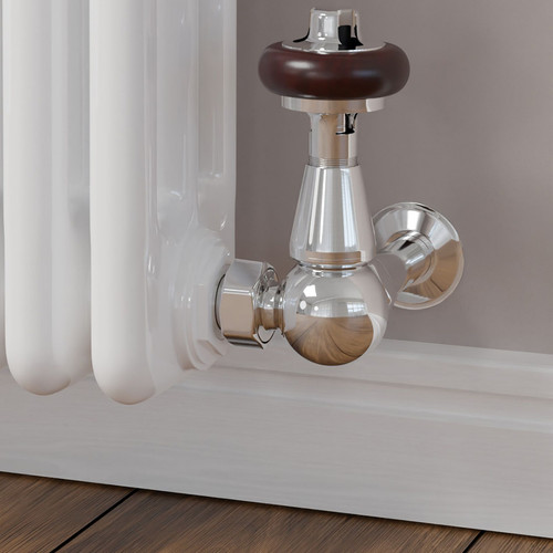 T-MAN-022-CR-C-CU00 - Eastbury Traditional Manual Corner Chrome Radiator Valves
