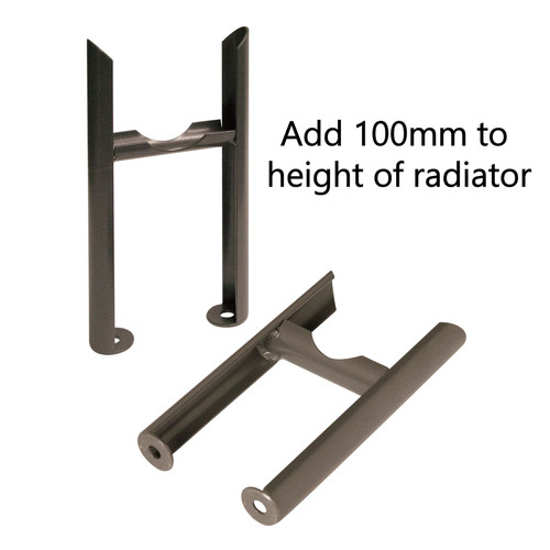 RR-FAN-SF - Fitzrovia Metallic Anthracite 4 Column Slip-On Feet 1-20 Sections (2 Feet)