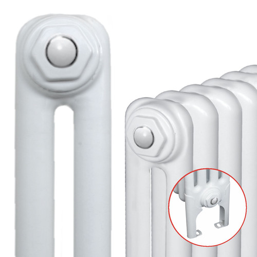 MS-MSFW-2-ALT00 - MHS Multisec 2 Column Horizontal Radiator With Welded-On Feet H600mm x W852mm White