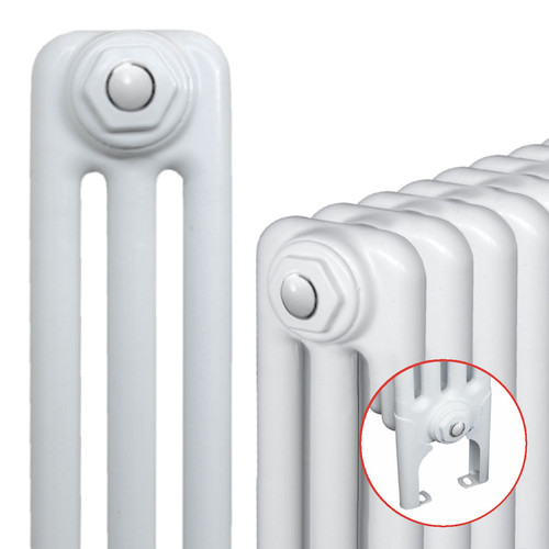 MS-MSFW-3-ALT00 - MHS Multisec 3 Column Horizontal Radiator With Welded-On Feet H400mm x W162mm White