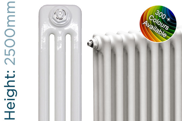 DQ-MD3-2500-TH - DQ Modus Colour Choice 3 Column Vertical Radiator H2500mm x W162mm