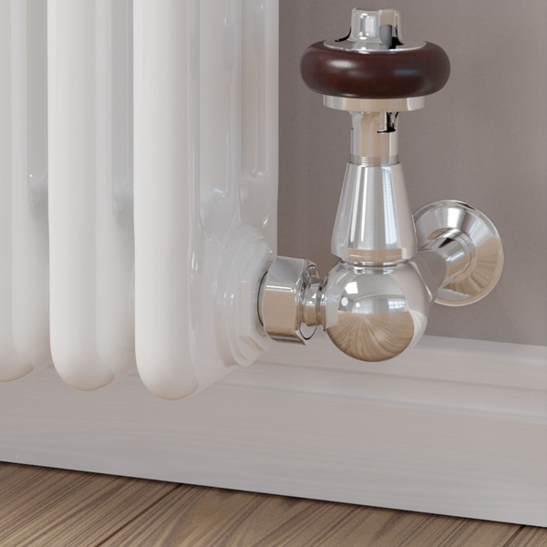 T-TRV-020-CR-C-CU00 - Flatford Traditional TRV Corner Chrome Thermostatic Radiator Valves