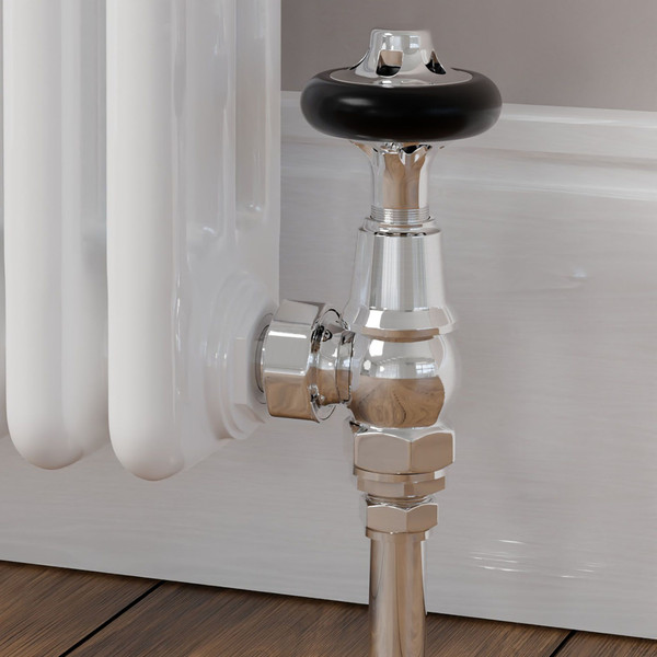 T-TRV-043-AG-C-CU00 - Alfriston Traditional TRV Angled Chrome Thermostatic Radiator Valves