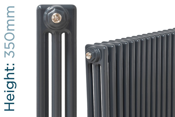 NF3-A-350-TH - Infinity Anthracite 3 Column Radiator 33 Sections H350mm X W1542mm