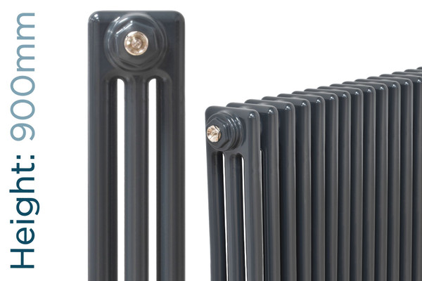 NF3-A-900-TH - Infinity Anthracite 3 Column Radiator 40 Sections H900mm X W1864mm