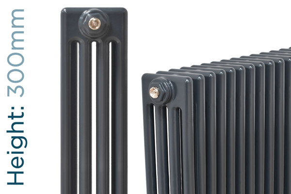 NF4-A-300-TH - Infinity Anthracite 4 Column Radiator 31 Sections H300mm X W1450mm