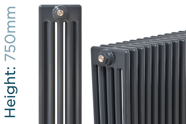 NF5-A-750-TH - Infinity Anthracite 5 Column Radiator 29 Sections H750mm X W1358mm