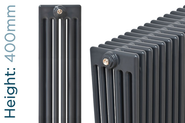 NF6-A-400-TH - Infinity Anthracite 6 Column Radiator 10 Sections H400mm X W484mm