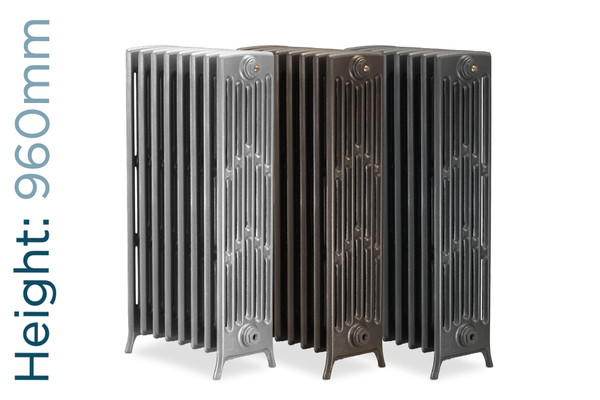 CI-NE960-6-TH - Georgian 6 Column Cast Iron Radiator H960mm x W208mm