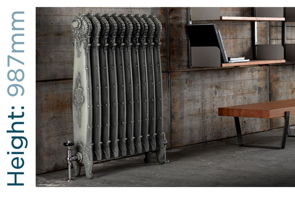 AR-PRQ987-1-TH - Arroll Alexandra 1 Column Cast Iron Radiator H987mm x W330mm