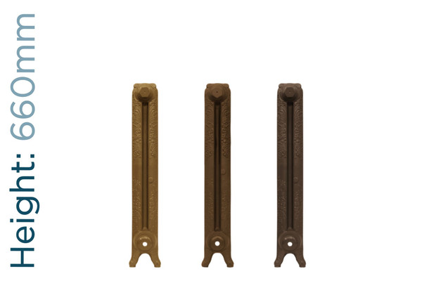 CA-R1660-TH - Carron Rococo 1 Column Cast Iron Radiator H660mm x W259mm