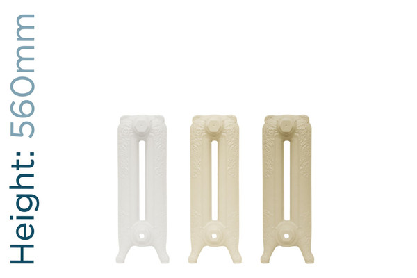 CA-R2560-TH - Carron Rococo 2 Column Cast Iron Radiator H560mm x W1129mm