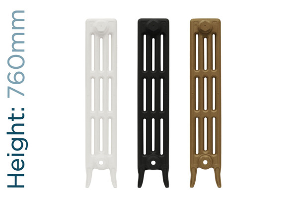 CA-V4760-TH - Carron Victorian 4 Column Cast Iron Radiator H760mm x W217mm