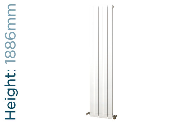 NFA-TD-1866-W-TH - Infinity Aluminium Designer White Vertical Radiator H1866mm X W260mm