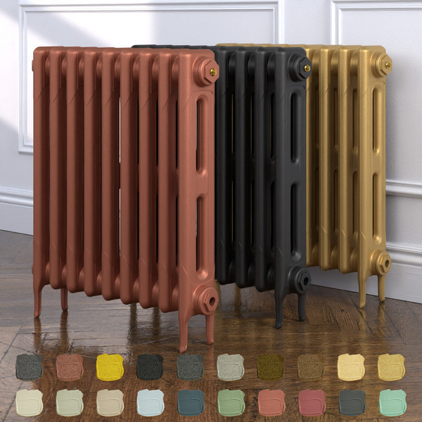CI-GV2660-09-TH - Gasta Victorian 2 Column Cast Iron Radiator H660mm x W586mm