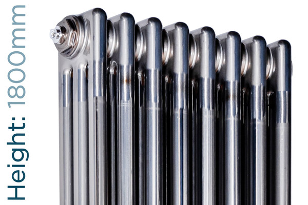 NF3-R-1800-TH - Next Day Infinity Raw 3 Column Radiator 6 Sections H1800mm X W300mm