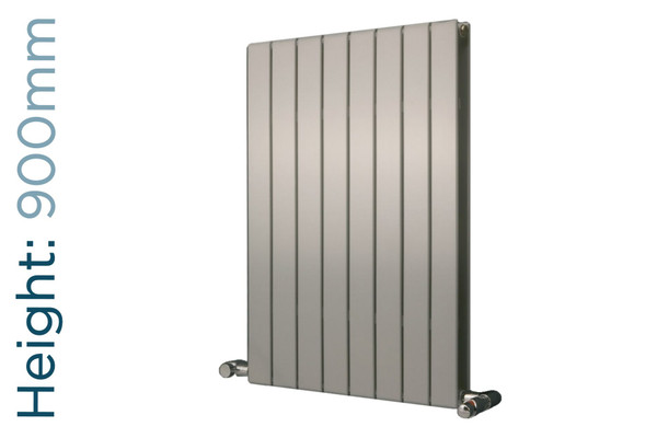 EU-EMADV-900-S-TH - Eucotherm Mars Duo Vertical Double Flat Panel Silver Radiator H900mm X W595mm
