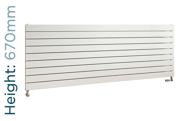 EU-EMAH-670-1800-W-TH - Eucotherm Mars Horizontal Flat Panel White Radiator H670mm X W1800mm