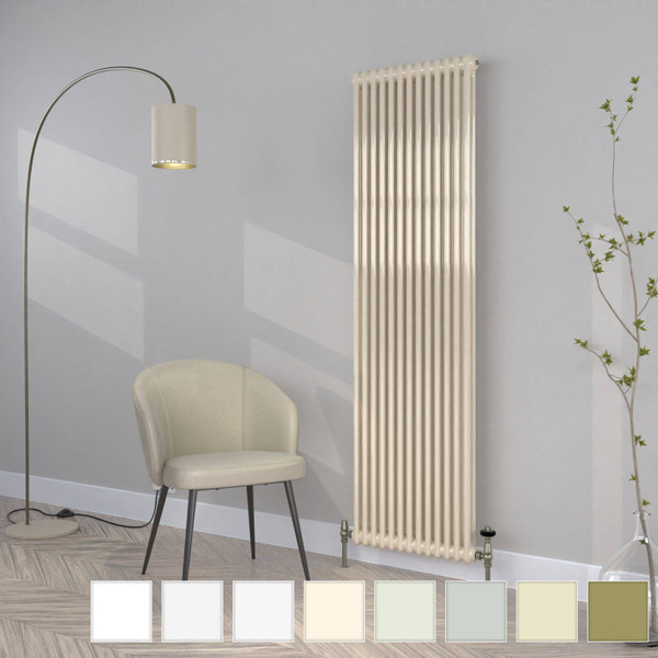 CT2-C-1800-CREAM-TH - Classic Cream 2 Column Vertical Radiator H1800mm x W300mm