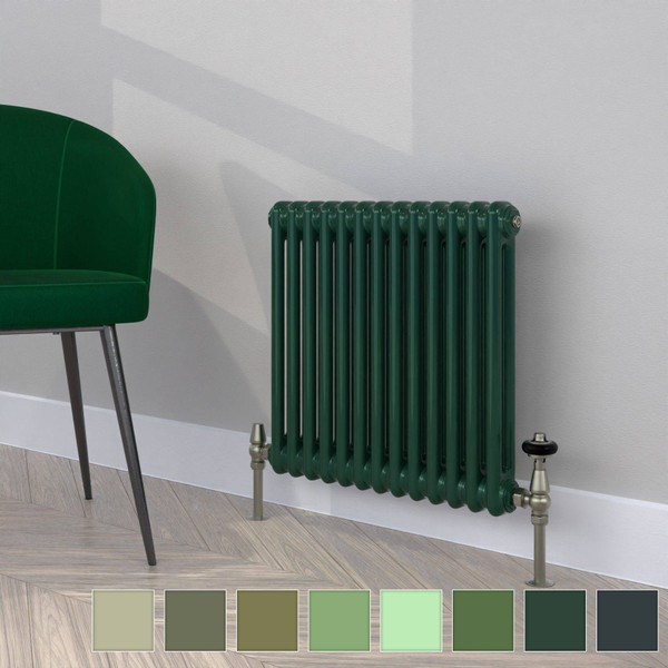 CT2-C-500-GREEN-TH - Classic Green 2 Column Radiator H500mm x W806mm